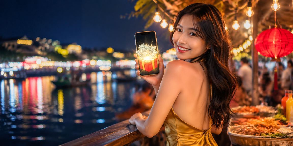 Người dùng miền Tây truy cập casino trực tuyến tại chợ đêm vùng sông Mekong