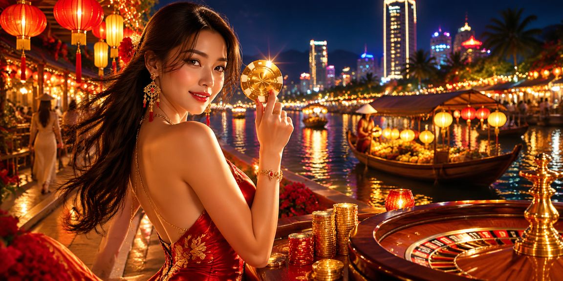 Không khí chợ đêm Nha Trang rực rỡ bên cạnh bàn roulette trực tuyến