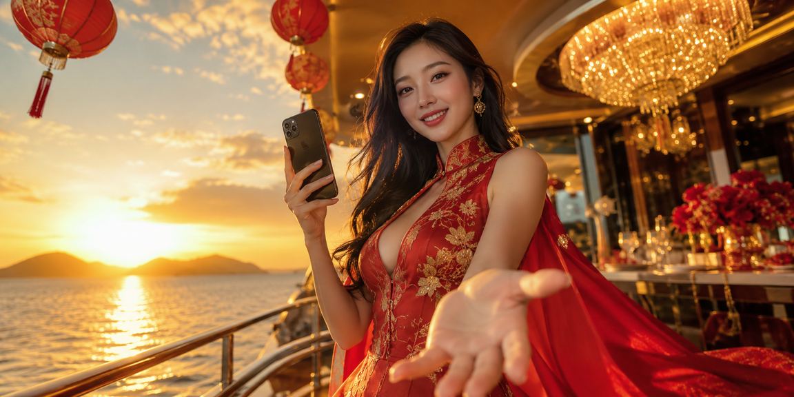 Người chơi casino trên di động tại bãi biển Phú Quốc xanh ngát